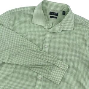Lauren Ralph Lauren Stretch Dress Shirt Regular Fit Green Gingham 2XL‎
